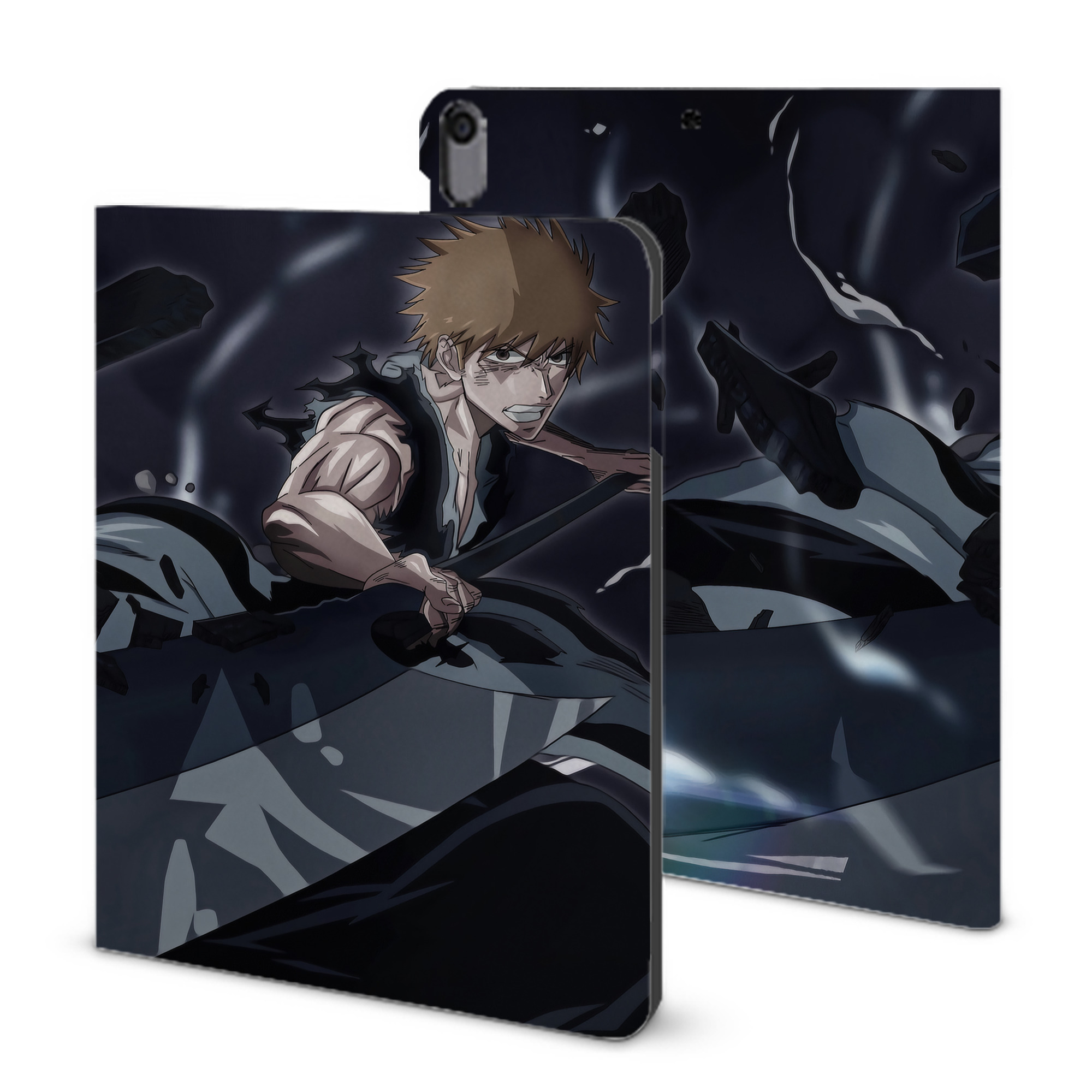 （画像用） ブリーチ BLEACH IPad ケース ブック型 PUレザー TPU 耐衝撃 軽量 薄型 ペン収納なし 全面保護 IPad 各モデル対応